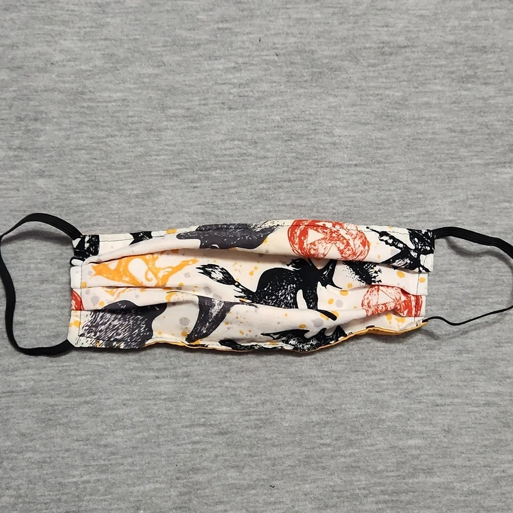 🔴🆓️ FREE* Halloween Theme Handmade Fabric Reversible Face Mask Facial Cover 🔴
